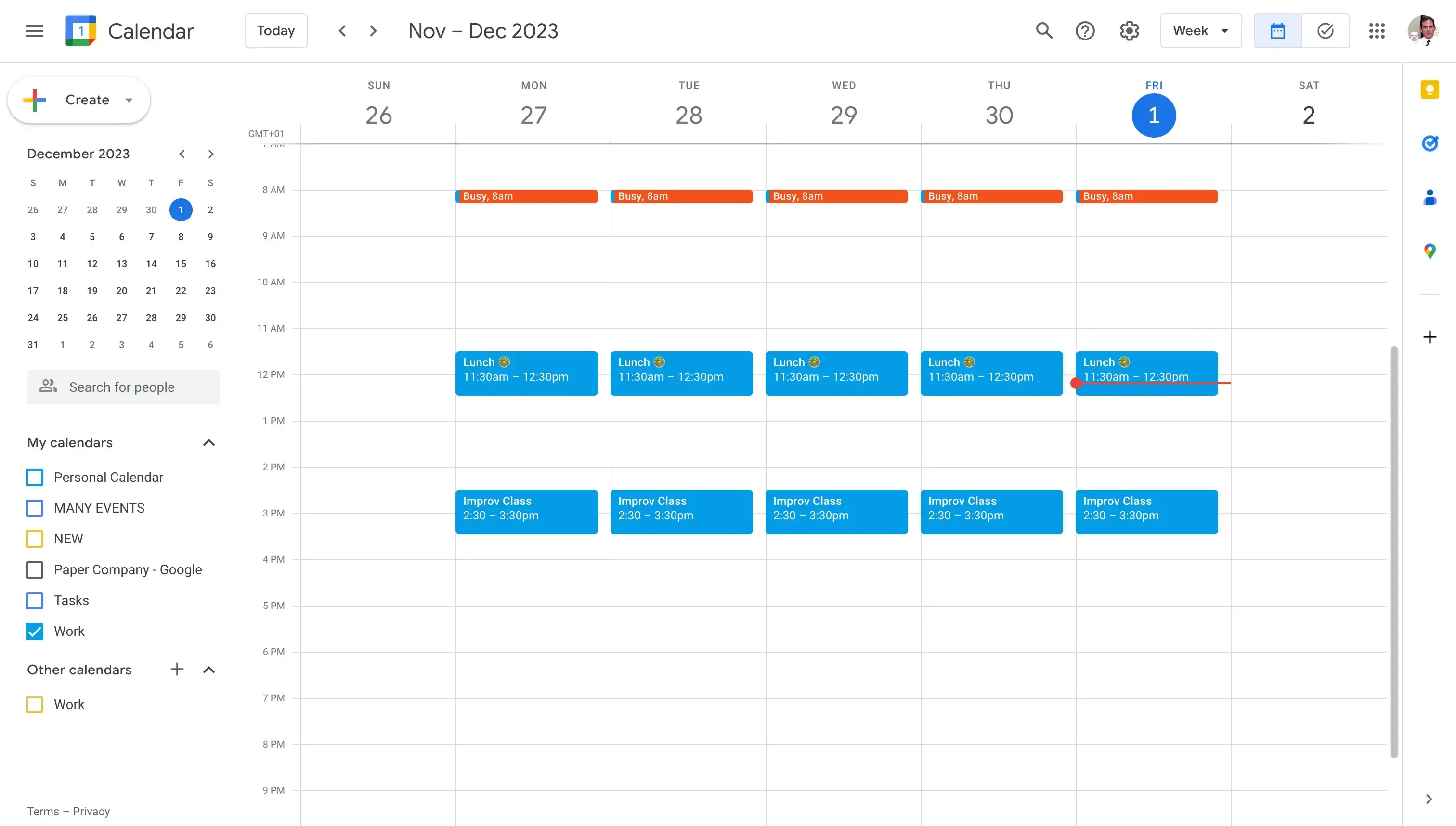 Operating calendar representing follow-up and decision rhythm