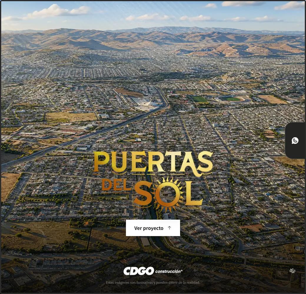 Captura real del proyecto residencial Puertas del Sol